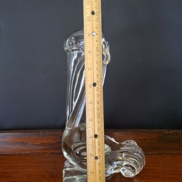 RARE 1940's Vintage Paden City Glass Barth Art Pelican 10" Crystal Glass Art - Picture 2 of 13